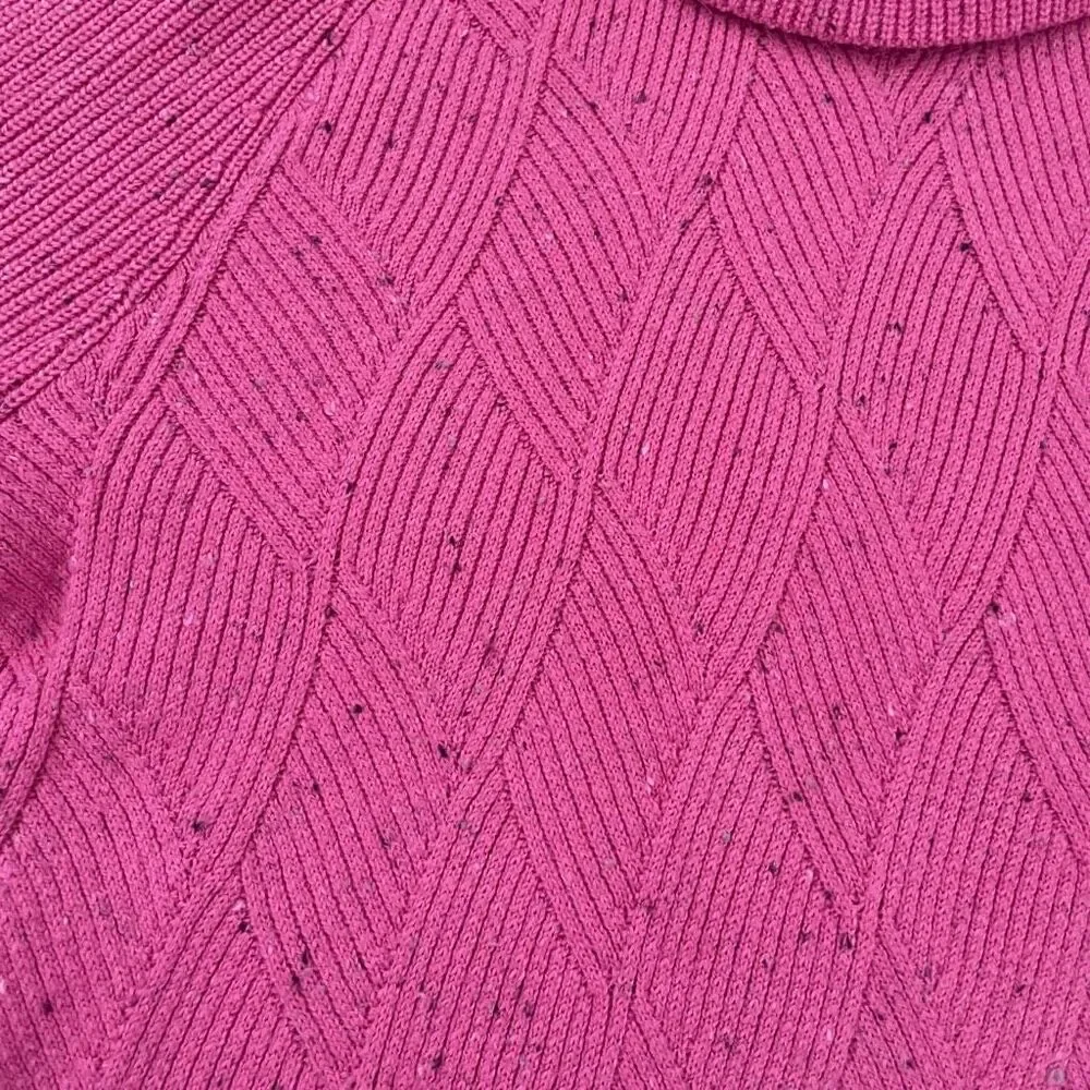 Talbots pink flecked turtleneck sweater women’s size Small